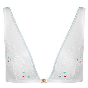 Mimi Holliday kitty creme sheer white bra S